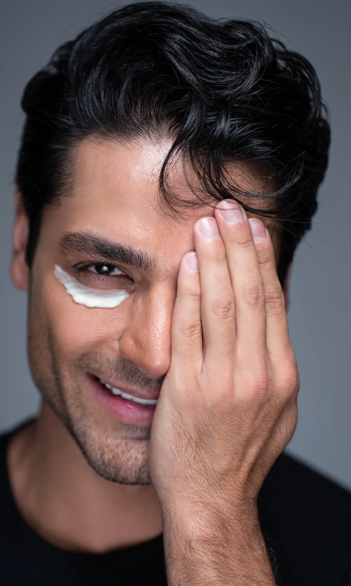 Man applying Moor House Grooming For Men Age-Defying Eye Cream